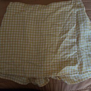 Yellow Gingham skort